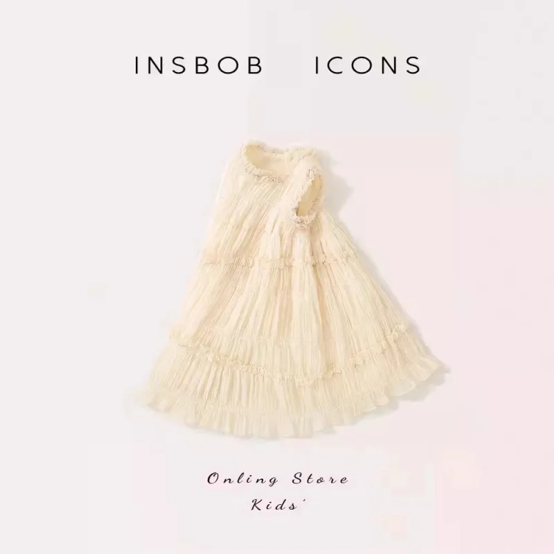 

Girls' Strap Dress Summer Outfit Little Girl Stylish Princess Dress Children2025New style fairy tulle dress for girls