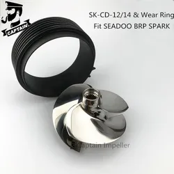 Piezas de Jet Ski SK--12/14/SK-12/17, anillo de desgaste de 140mm para Seadoo SPARK ACE 900 HO SPARK TRIXX, hoja pulida