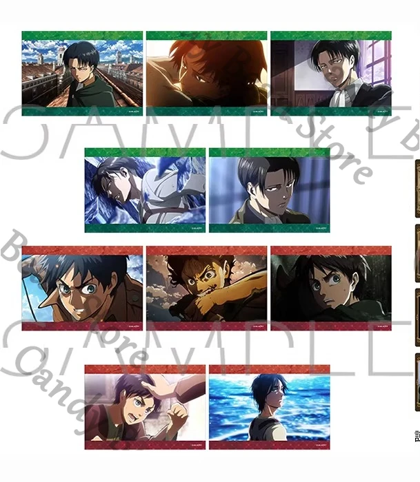 本物のアニメ進撃の巨人リヴァイ・アッカーマン誕生日エレン・イェーガーコスプレエキスポカードポストカード漫画カードブックマーク装飾ギフト