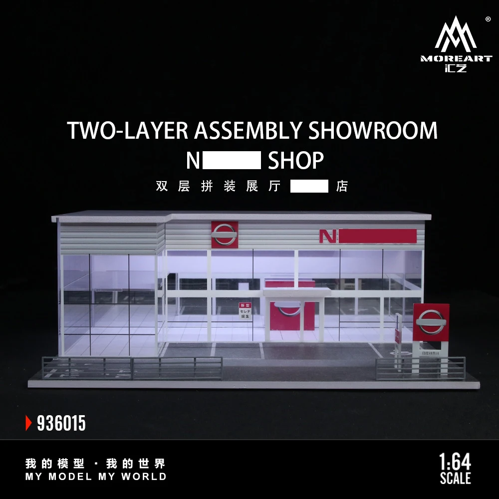 

*Pre-order*More Art 1:64 Two-Story Assembly Showroom Scene Model,Parking Lot Diorama For Display&Collection&Gift