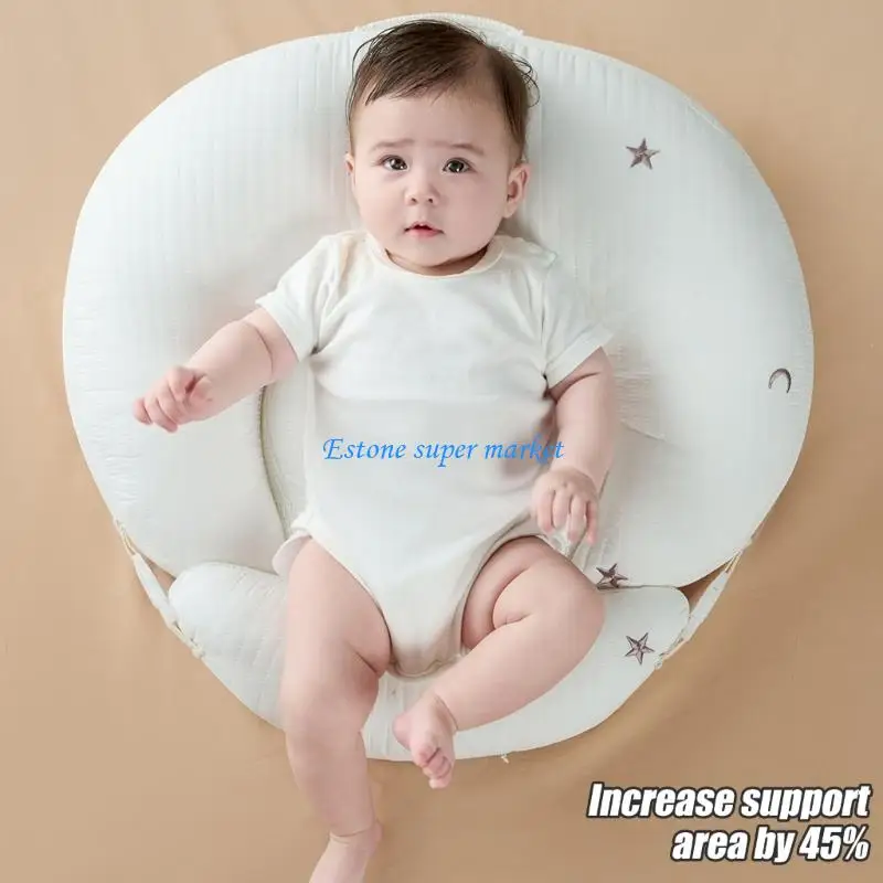 090b-人間工学に基づいた幼児用授乳枕ベビーウェッジ傾斜枕授乳用の取り外し可能なベビーサポート枕