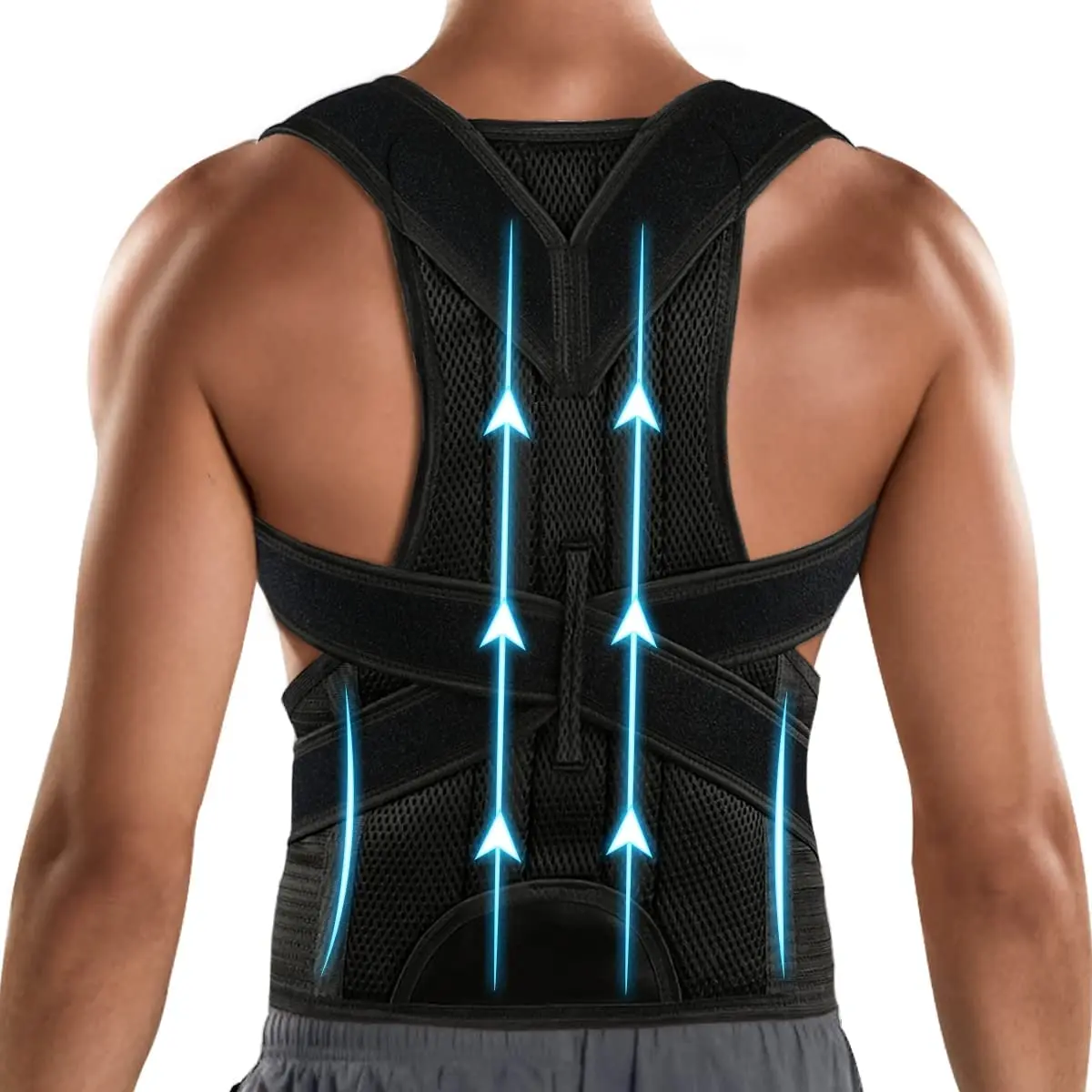 Back Brace for Lumbar Support and Upright Back Straightener Back Corrector Posture Improve and Neck, Back, Shoulder Pain Relieve