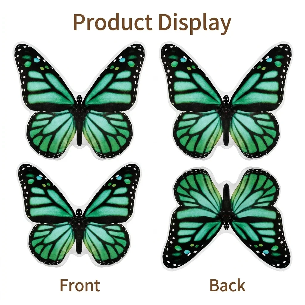 Butterfly Insect Monarch Nature Tropical Wings Plush Pillow Cushion Irregular Stuffed Throw Pillow Home Decor Gift Sofa