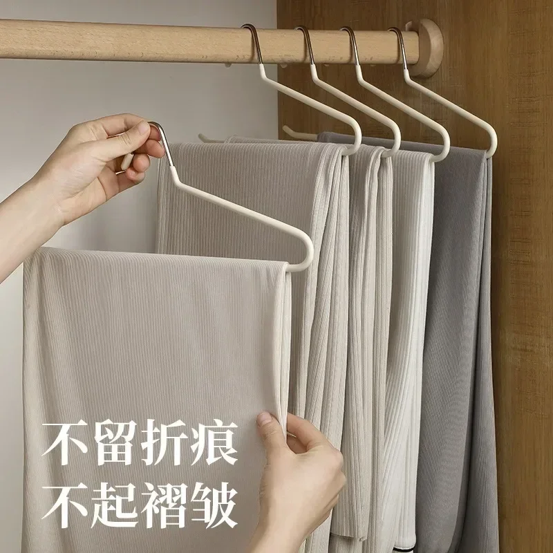 Goose Type Pant Rack, Household Hanging Pants Hanger, Special Seamless Trouser Press, Non-Slip Plastic Dipping Storage, 10Pcs