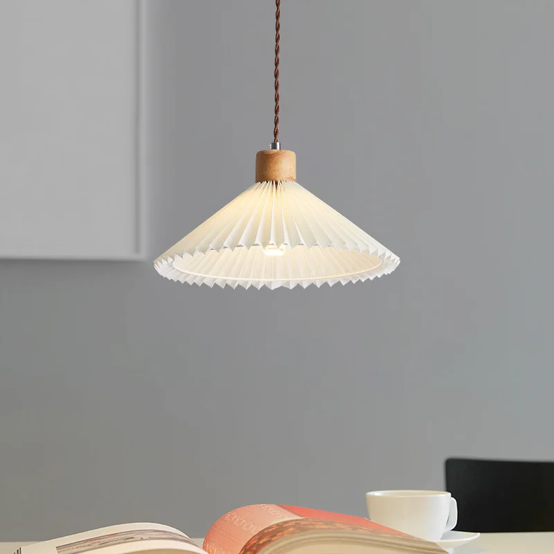 

Nordic Wood Pendant Lights for Kitchen Island Home Decor Hanging Lamp Bedside Restaurant Dinning Over Table Suspended Lampshade