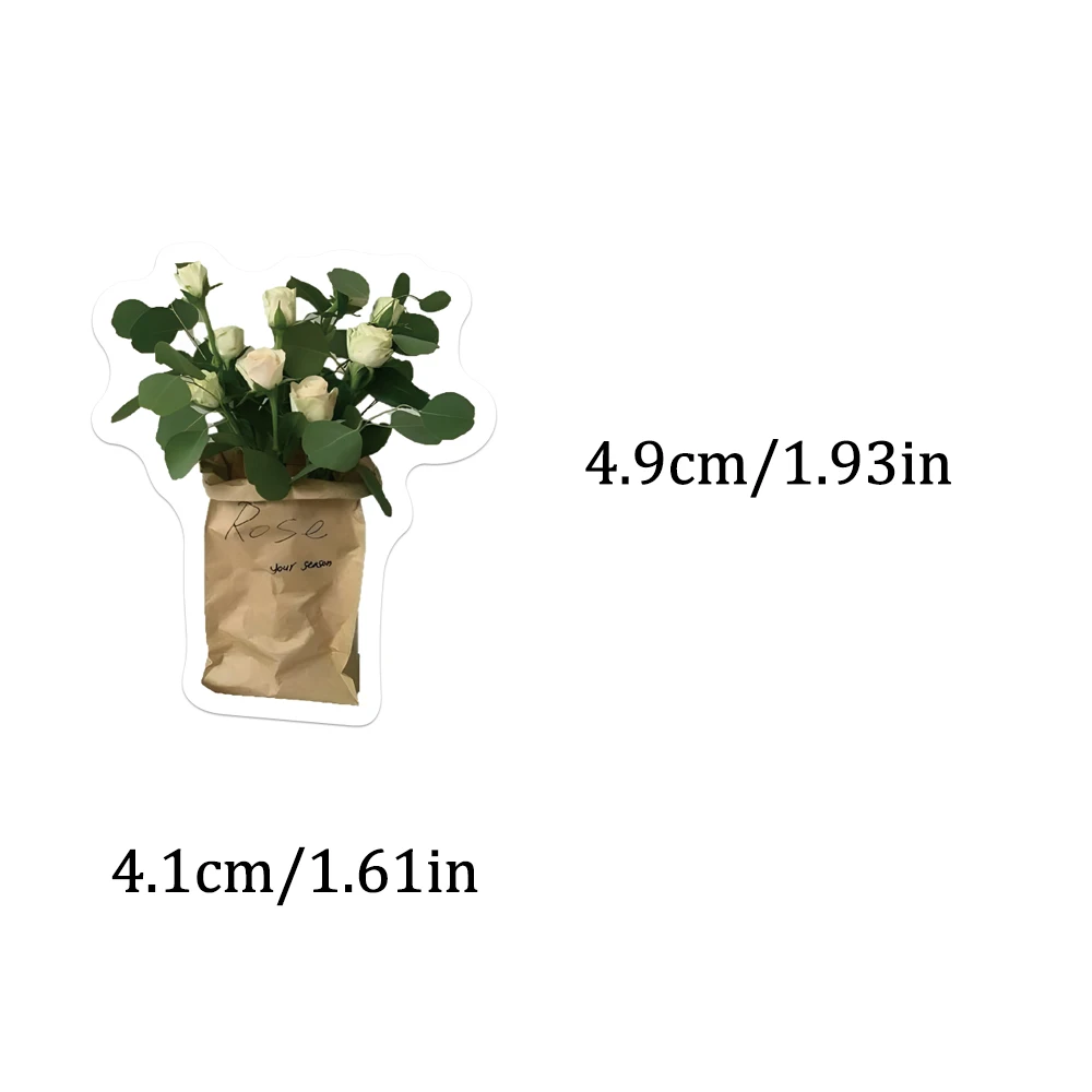 60 Green Natural Forest Daily Self Care Simple Sticker Creative Art Food Flower Plant Book Decoration Scrapbook Phone Case Decal