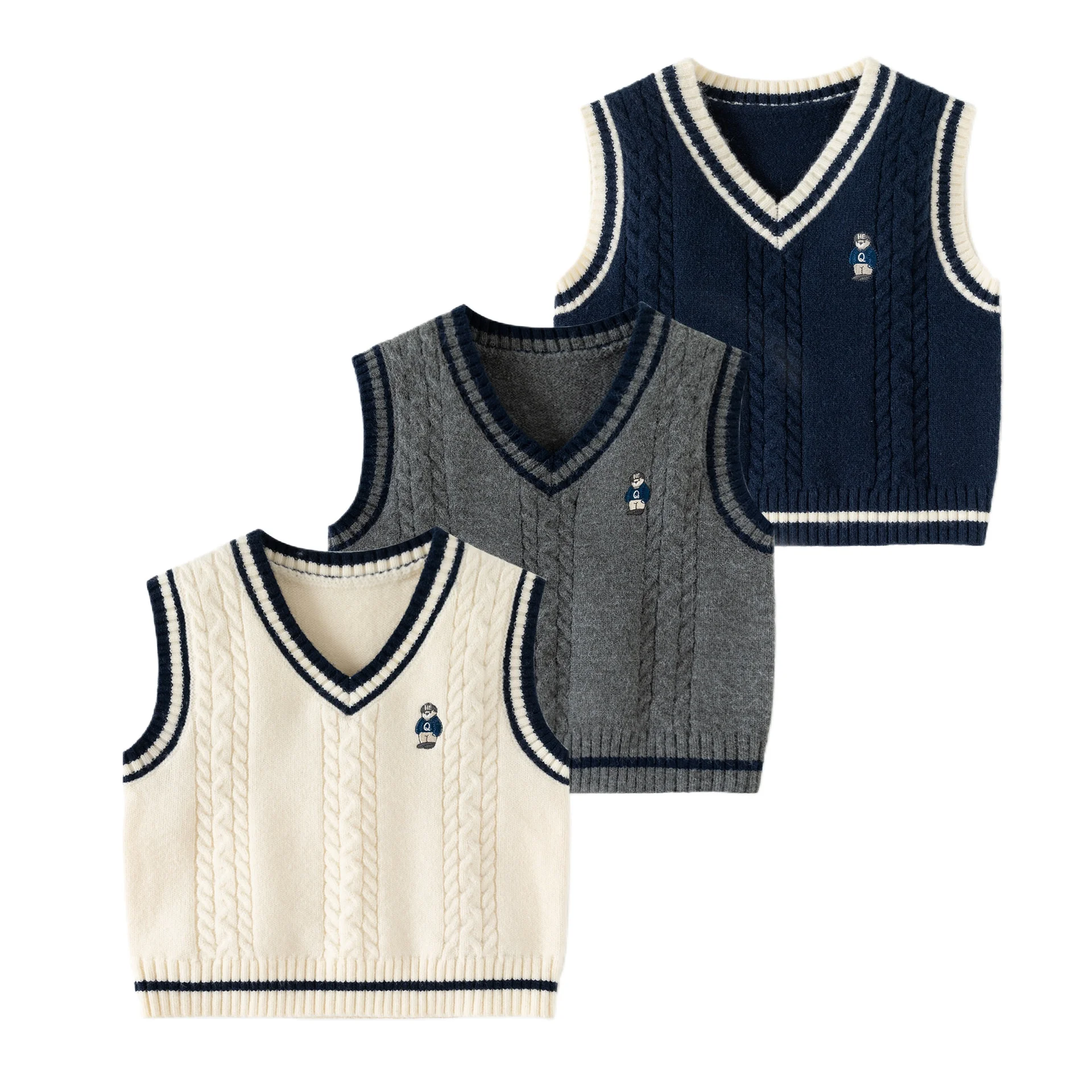 Toddler Boys Sweater Vest Kids Tops Knit Wear Autumn Winter Children's Clothes