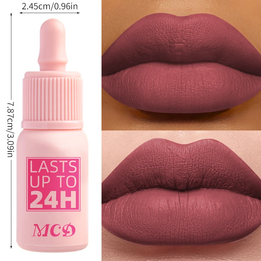 19 Kolorów Nieprzywierający Płynny Matowy Lakier do Ust z Aksamitnym Satynowym Połyskiem, Wodoodporny Tint do Ust, Makijaż dla Kobiet, Prezent, Kosmetyki do Ust