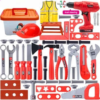 Conjunto de juguetes de taladro eléctrico y construcción WizKidz para niños y niñas, herramientas seguras para juegos de rol de imitación, equipo amigable para niños