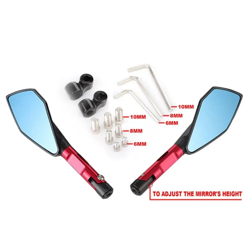 For Honda CB650R CB1300 Hornet 600 Aluminium Motorcycle Rearview Side Mirror 8MM 10MM For Yamaha MT-09 MT 07 For Suzuki For BMW image 5