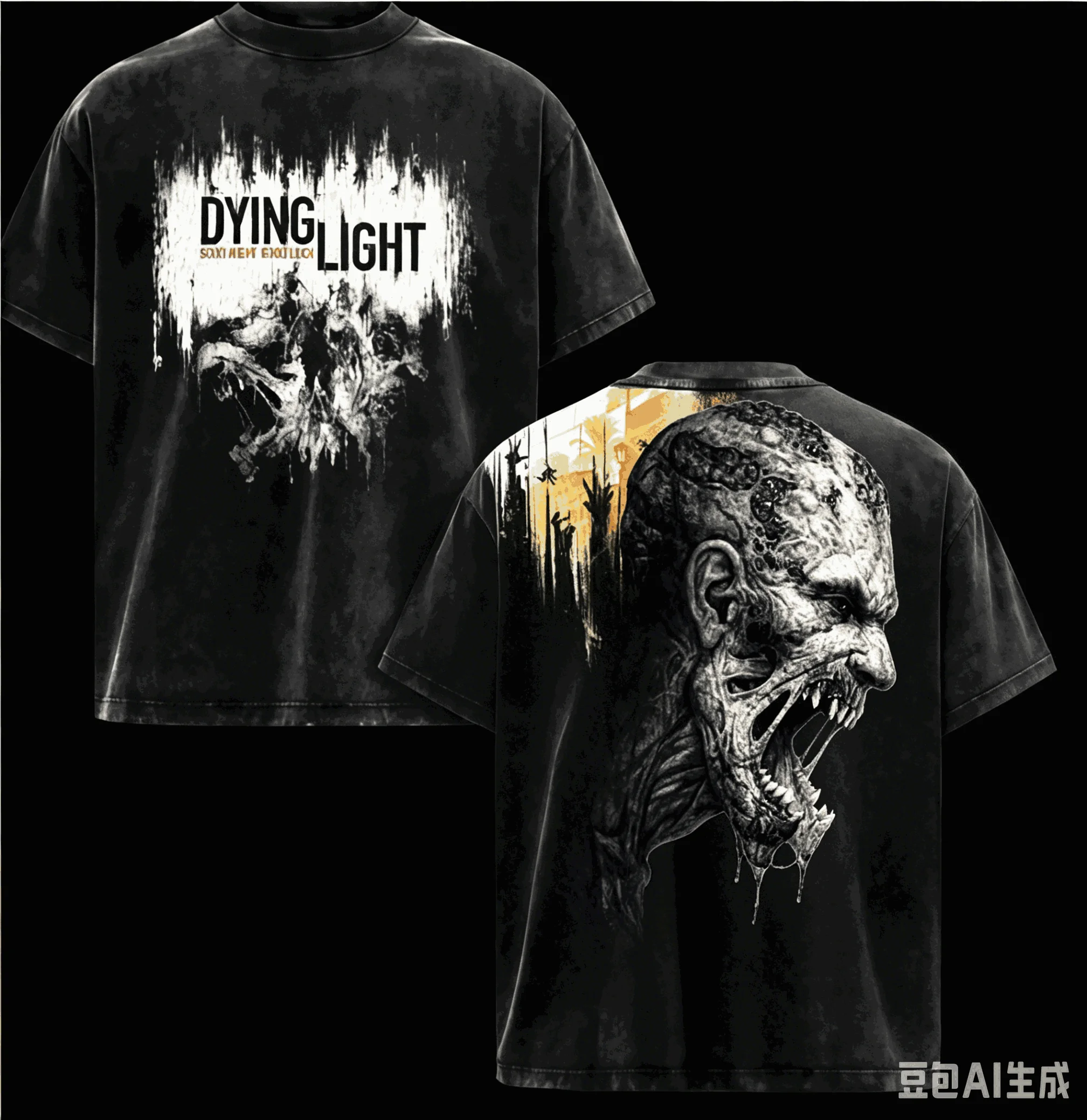 Dying Light Washed Tshirt 2026 New Model personality Clothes shirt Vintage Loose Year round clothing Short Couples Classic tee