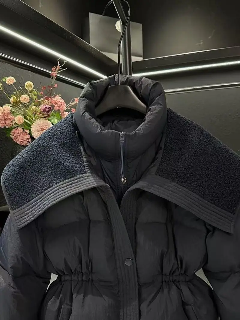 Autumn and Winter New Women's Down Cotton Jacket Windproof Stand Up Collar Casual Jacket