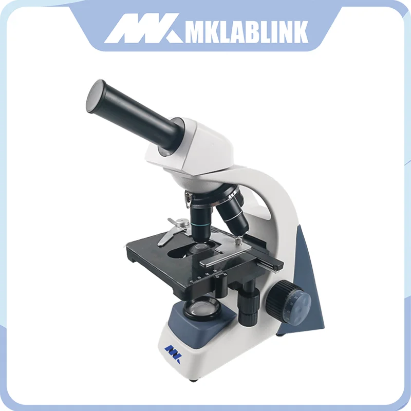 MKLABLINK Biological Microscope Monocular Head  4X, 10X, 40X, 100X laboratory Microscope