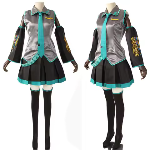 Anime Miku Cosplay Wig Costume Dress Beginner Future Miku Cosplay Halloween Carnival Party Costumes