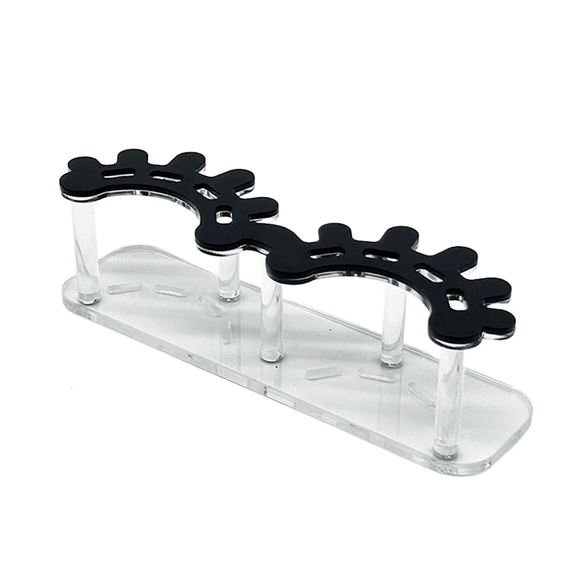 Acrílico preto branco segurar pinças lash ferramentas suporte de cílios para extensão de cílios lash telha pinças em forma de cílios