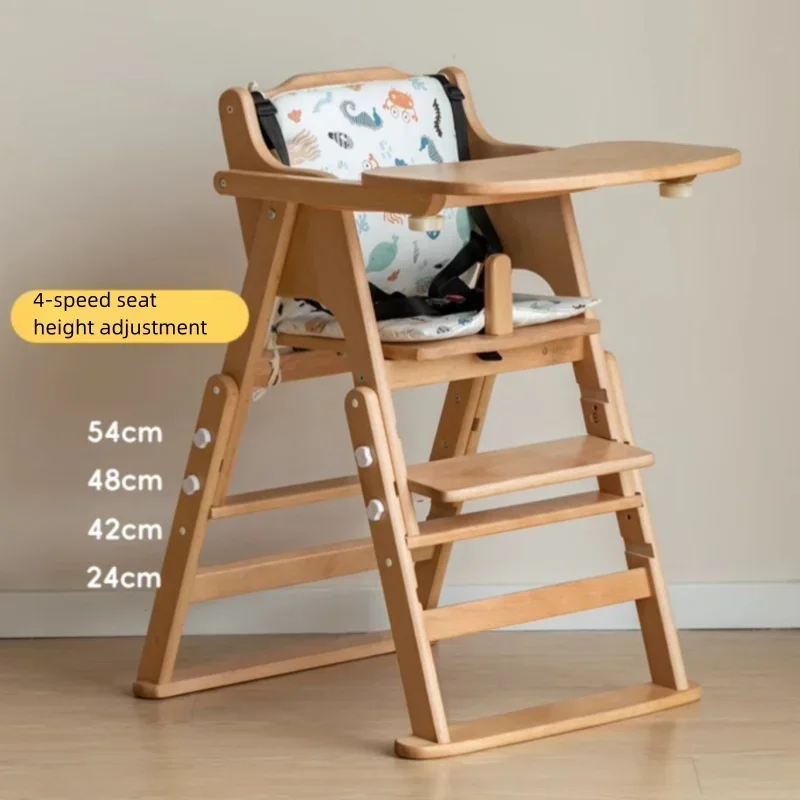 كرسي مرتفع خشبي للأطفال بارتفاع قابل للتعديل ، مقعد تغذية متعدد الوظائف للأطفال الصغار ، كرسي مرتفع للأطفال ، كراسي متنامية ، جودة ممتازة