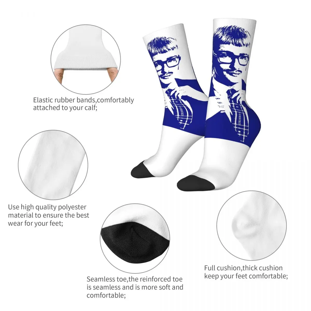 Joost Klein Europapa Eurovisions 2024 Netherlands Holland Middle Socks for Women Men Merch All Seasons Soft Crew Socks Non-slip