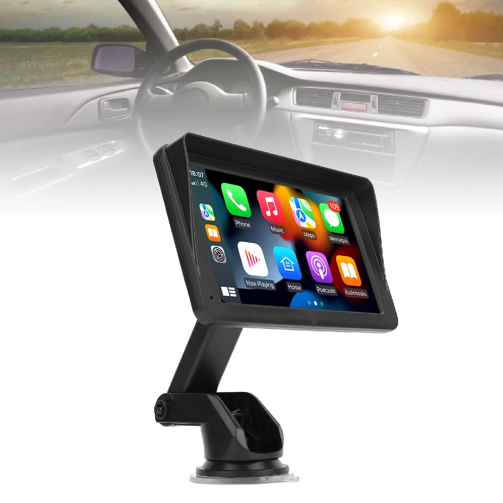 7in Portable Car Touch Screen Bluetooth FM Radio for Siri Reverse Image MP5 Player Screen for Carplay for Android Auto
