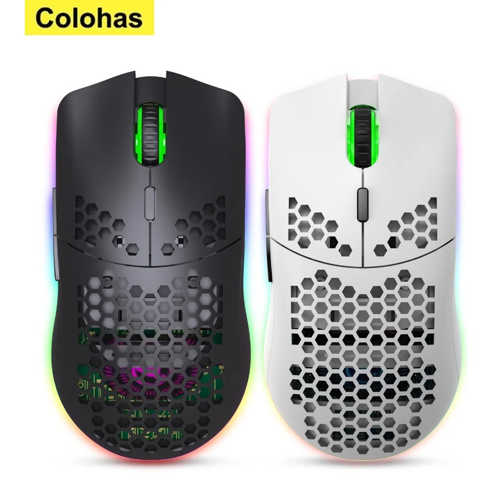 HXSJ T66 RGB 2.4G Wireless Gaming Mouse RGB Lighting Charging Mouse with Adjustable DPI Ergonomic Design for Desktop Laptop