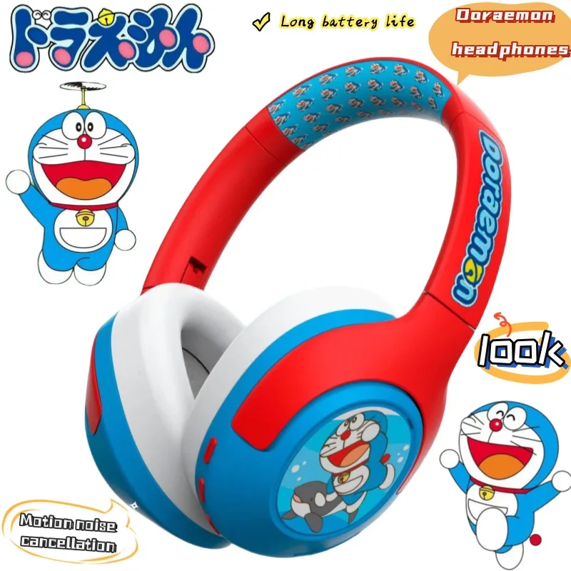 

Doraemon Cartoon Creative Wireless Bluetooth Headphones Anime Peripherals Noise Cancelling Sports Bluetooth Headphones Gifts