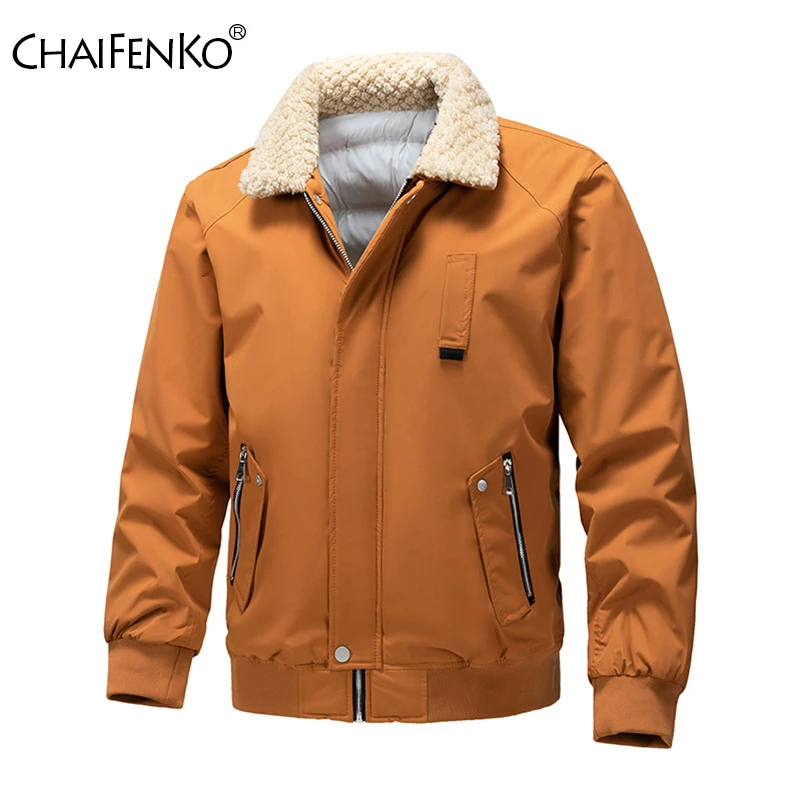 

Зимняя модная простая мужская куртка с лацканами, удобная утепленная парка с воротником Мао, новое однотонное теплое повседневное пальто для мужчин