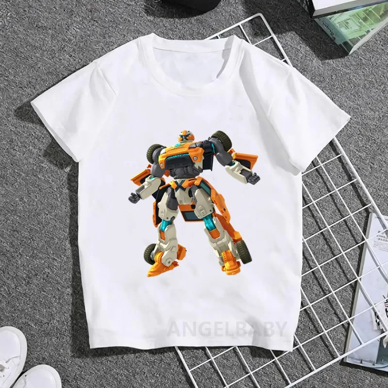 Hot Sale Tobot Evolution Transformer Robot Car Print Children T-shirt Cool Girls/Boys Baby Clothes Kids Summer T shirt Boys Tops