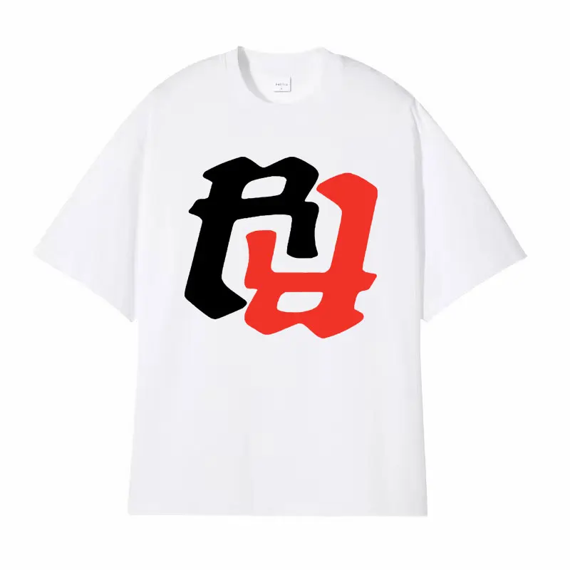 Rapper RR KanKan Logo Graphic Print T-shirts Summer Men Women Clothing Y2k Vintage T Shirt Oversized Cotton Short Sleeve T-shirt