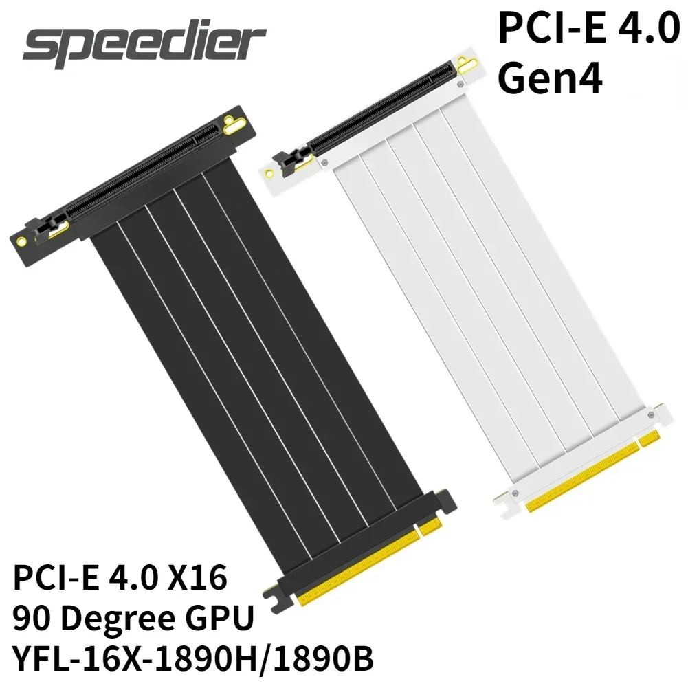 

Универсальный PCIe 4,0 X16 подъемный кабель [RTX3090 RX6900XT x570 B550 протестирован] экранированный высокоскоростной 90/180 градусов игровой PCI Express Gen4