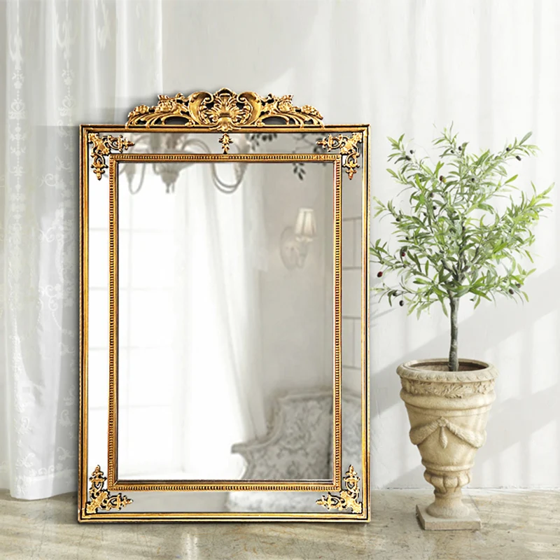 

Appearance Vintage Wall Mirror Bedroom Long Aesthetic Dressing Toilet Wall Mirror Large Espelho Room Decorations For GirlsHY50WM