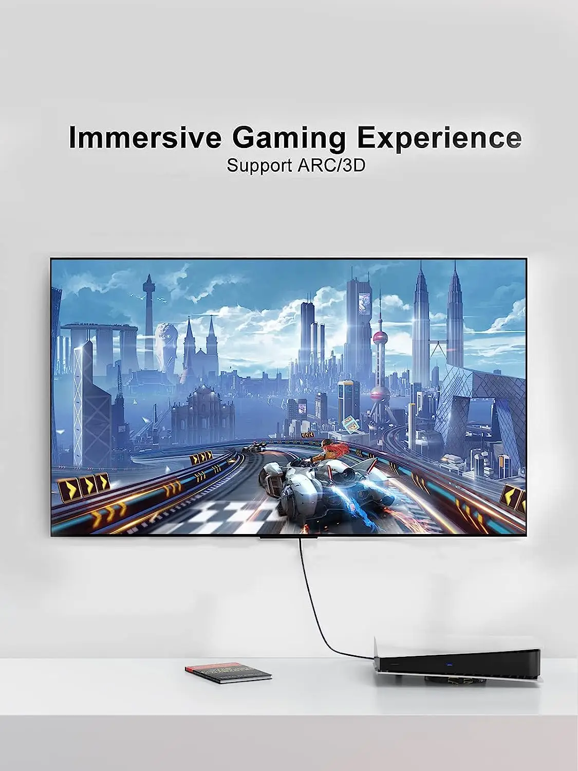 Cable HDMI Angular 90° 4K 60Hz HDR CEC ARC - PS5 Xbox PS4 HDTV - imagen 5