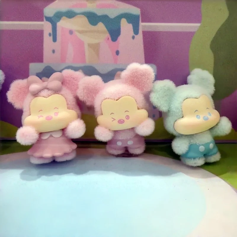 미키 무드 팔레트 시리즈 블라인드 박스 애니메이션 피규어 트렌디 미니 데스크탑 장식품 수집용 장난감 선물 트렌디한 수집가를 위한 선물