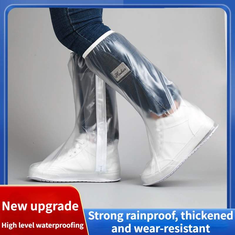 

Men's and Women's Universal High Tube Rainproof Shoe Cover Outdoor Cycling Waterproof Rain Boots Cover Water Shoes