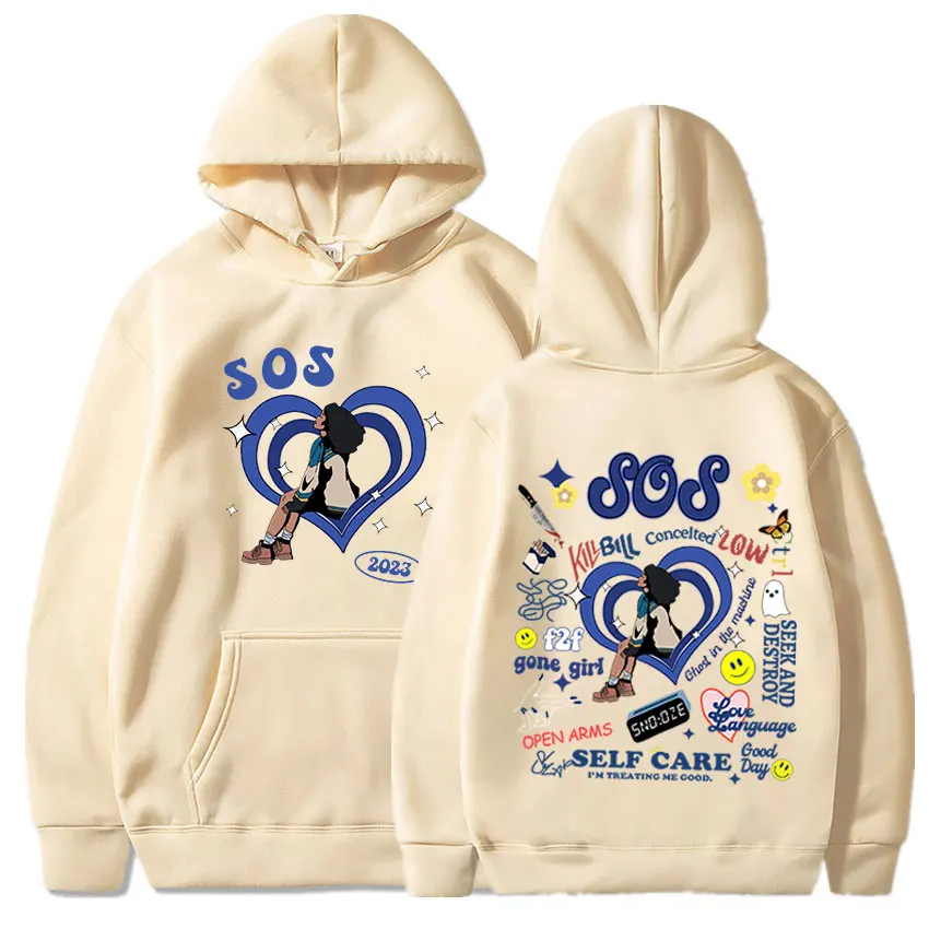 

SZA 2023 Concert Tour SOS Good Days Hoodie Men Women's Clothing Fashion Oversize Hoodies Hip Hop Harajuku Sweatshirts Streetwear