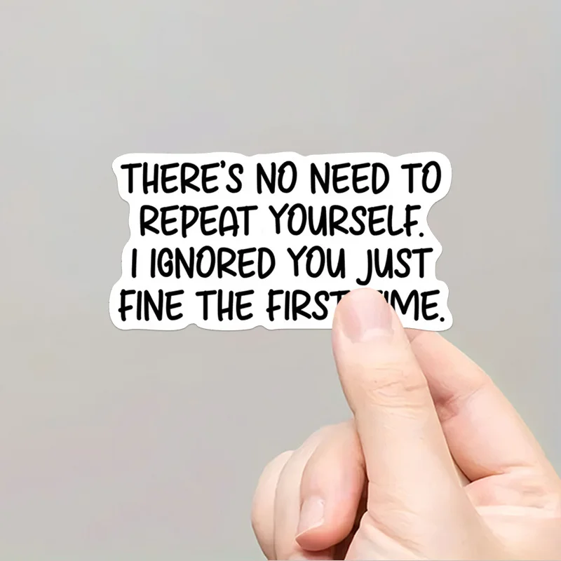 

1Piece Funny Stickers Sarcastic Stickers Quote Stickers Semi-matte Finish Self-adhesive One-time Watertight Car Sticker