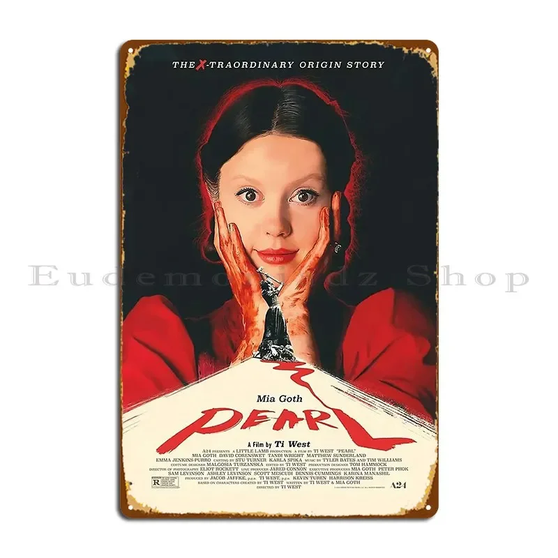 Mia Goth Film Metallschild Wohnzimmer Garage Rusty Cinema Design Blechschild Poster