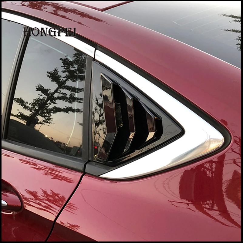 For Buick Regal Opel Insignia 2017 2018 Sedan Rear Window Blind shades Louver Frame Sill Molding Cover Sticker Trim Car Styling