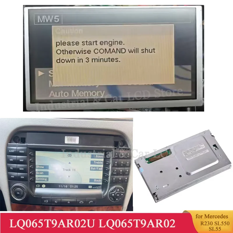 LQ065T9AR02U LQ065T9AR02 Original 6.5 Inch LCD Display Screen Panel For Mer cedes R230 SL550 SL55 Car DVD Navigation Audio