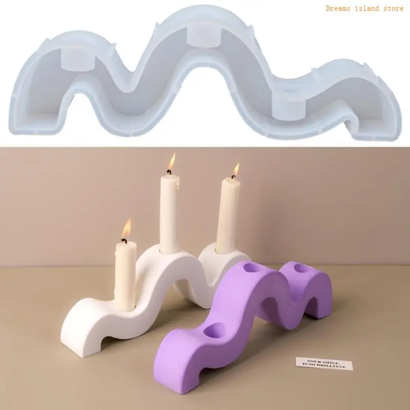 Художественные геометрические изогнутые силиконы плесень для Diy Hales Stand Projects HX6C