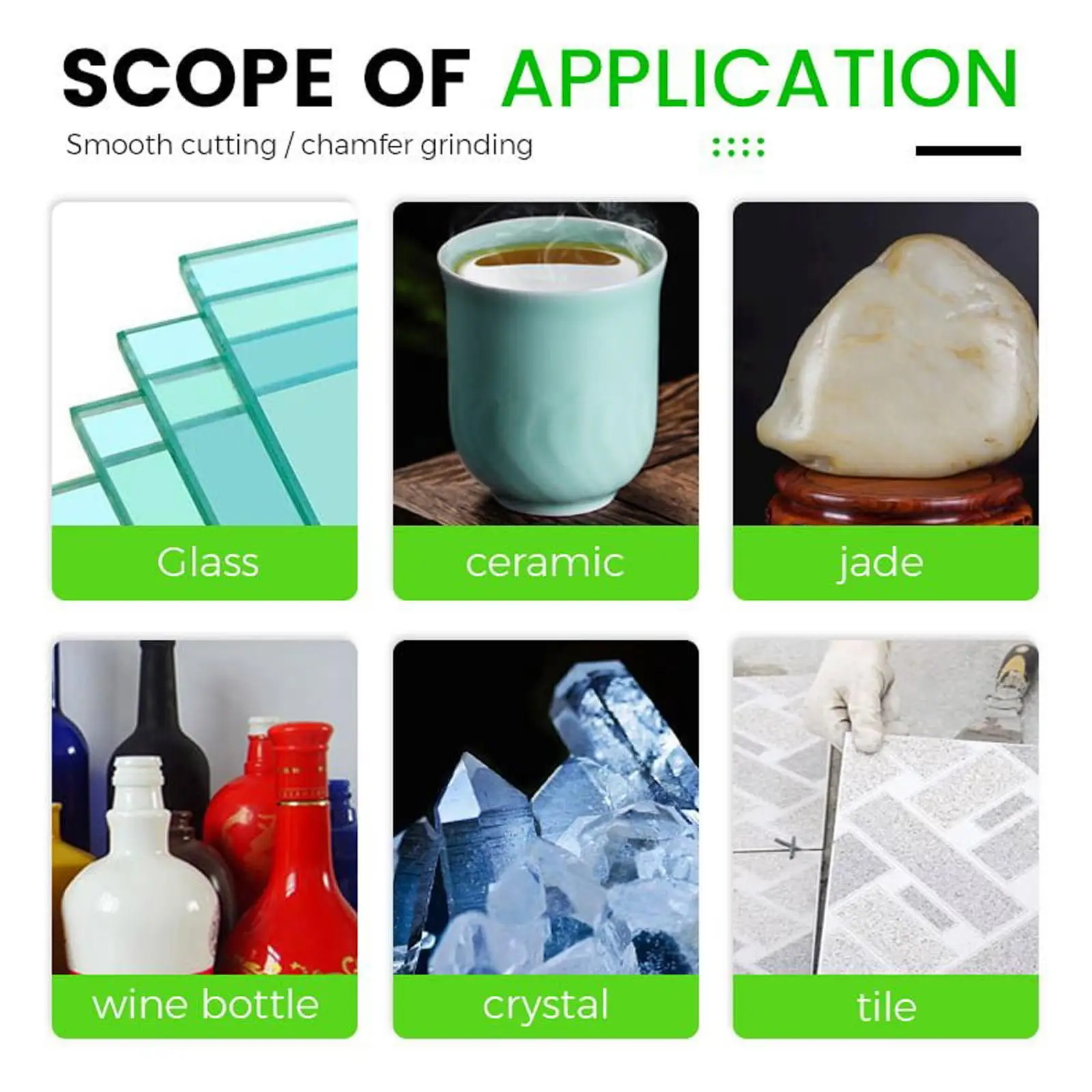 قرص قطع الماس الزجاجي والبلاط 15 مم شفرة كيرف رفيعة للغاية - عجلة طحن حادة سريعة القطع لخزف السيراميك #5