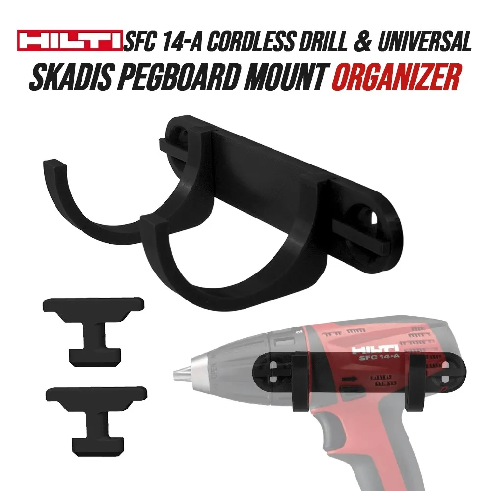 

Держатель для аккумуляторной дрели Hilti SFC 14-A с органайзером для инструментов на перфорированной панели IKEA Skadis