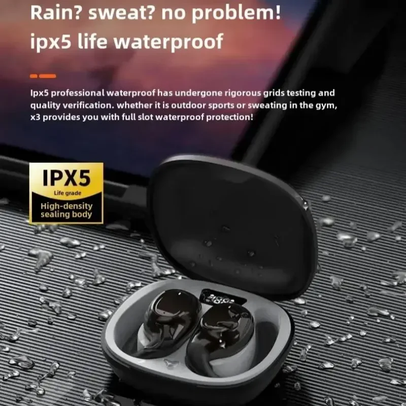 سماعات أذن لاسلكية مفتوحة الطراز مع ميكروفون بلوتوث 5.3 24 ساعة عمر بطارية طويل 360 درجة °   صوت محيطي بانورامي غير داخل الأذن #6