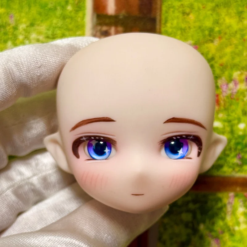 Nuovo Anime Face Testa di bambola con trucco fatto a mano Carino 1/6 BJD Accessori per bambole Testa aperta per ragazze Regali di festa fai da te Vestire giocattoli