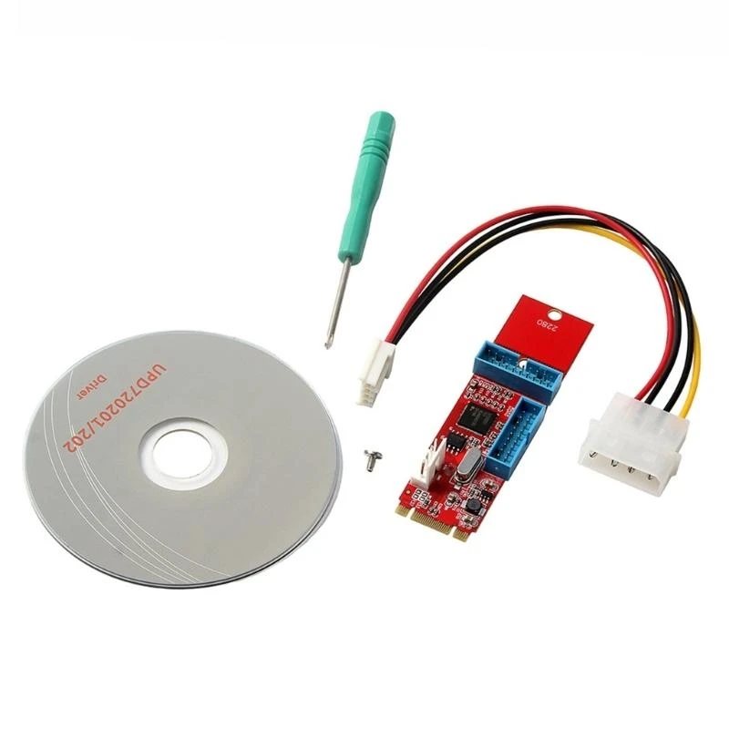 Y4UE High Data Transfer M.2 to 2 Port 19Pin 20Pin Female Adapter Card USB3.0 Motherboard 19Pin 20Pin Power Connector