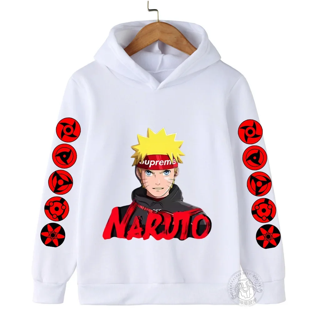 New Naruto Fashion Hoodie Children's Printed Casual Clothing Cartoon Autumn/Winter Fleece Hoodie Boys and Girls' Sportswear Top