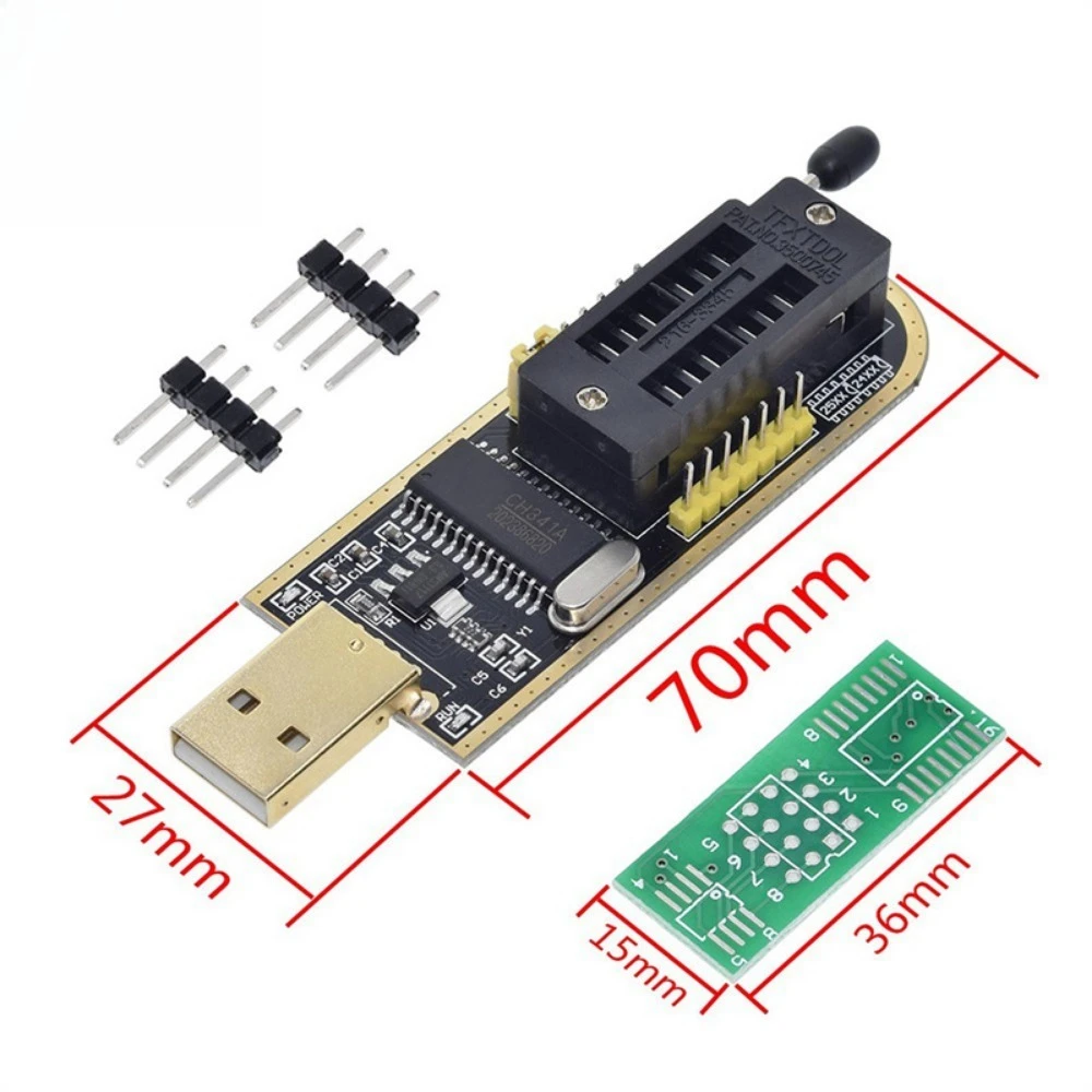 CH341B programmer, free clip SOP8/16BIOS programming line IC line chip programming seat