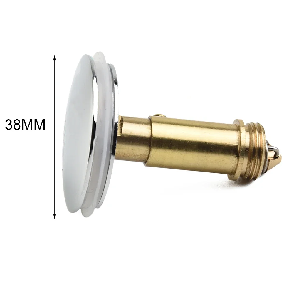 Mejore su sistema de residuos de lavabo con pulsador de fregadero cromado Haga clic en el enchufe Clack + perno de resorte para desechos de grifo de 38 mm