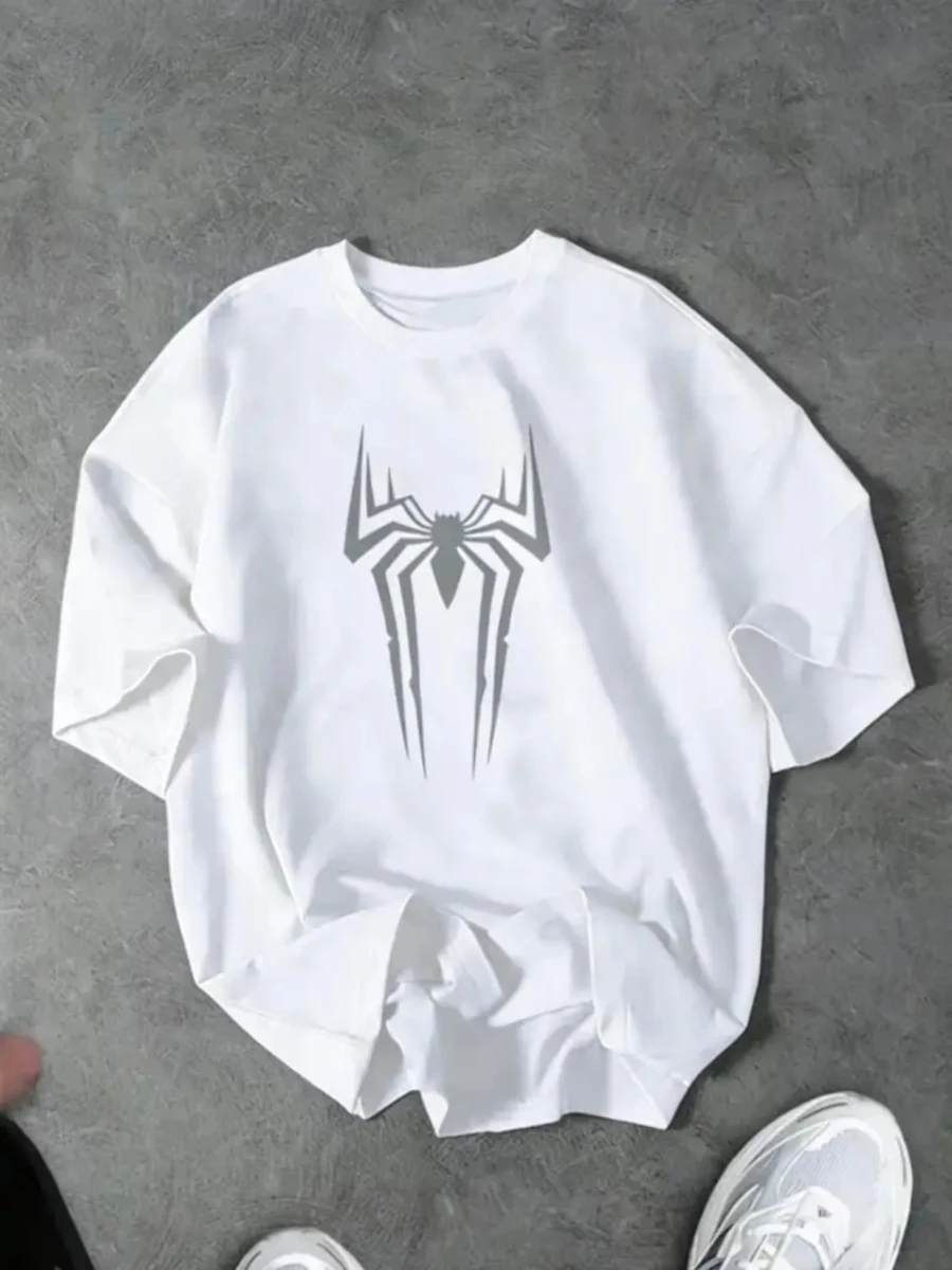 This New Men's Short-sleeved Spider Print Top Is A Must-have Summer Item for Couples To Wear Every Day.