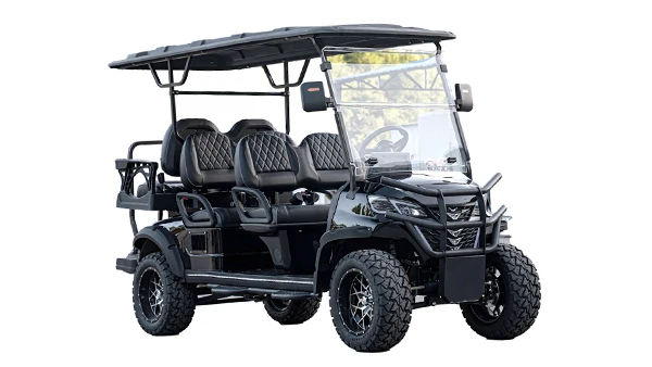 2/4/6/8 مقاعد معدنية الصلب البلاستيك عربة جولف الكهربائية على الطرق الوعرة عربات الغولف سيارة عربات التي تجرها الدواب جولف #2