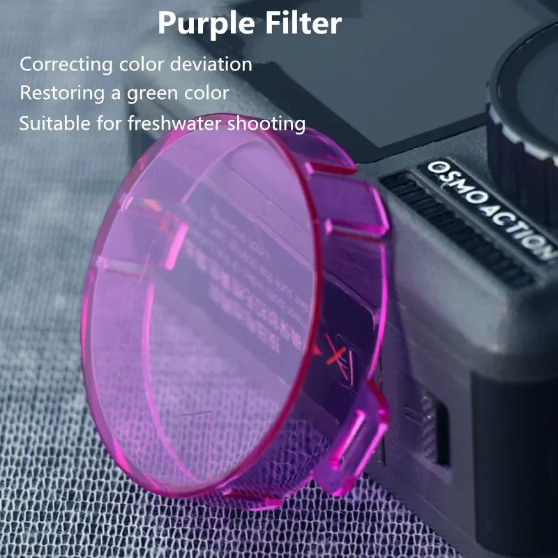 Camera Diving Filter Underwater Diving Filter Lens Cap For DJI Osmo Action 1 Sports Camera Accessories - Image 5