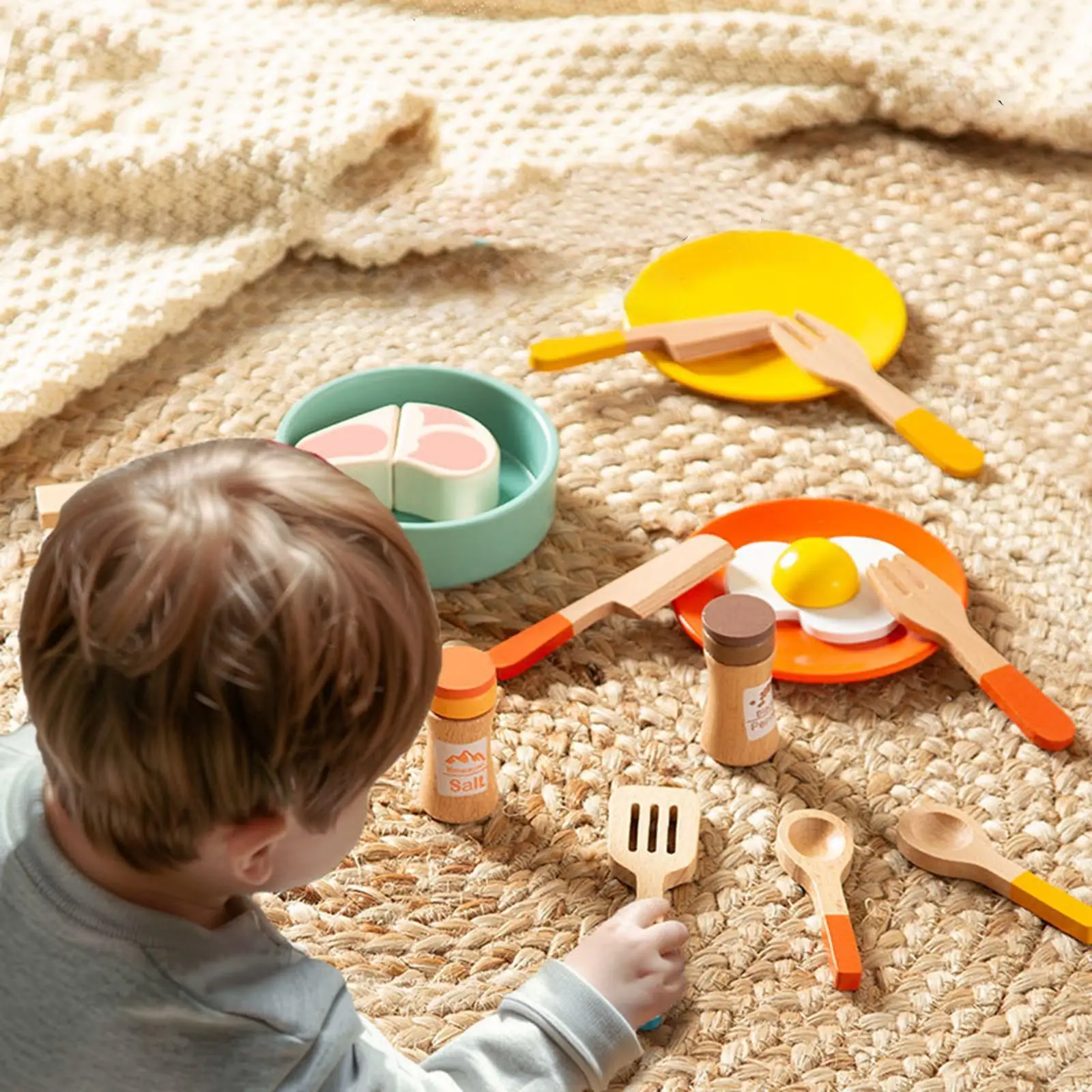 Juego de accesorios de cocina con ollas y sartenes, posavasos para juegos de rol, utensilios de cocina, juguete